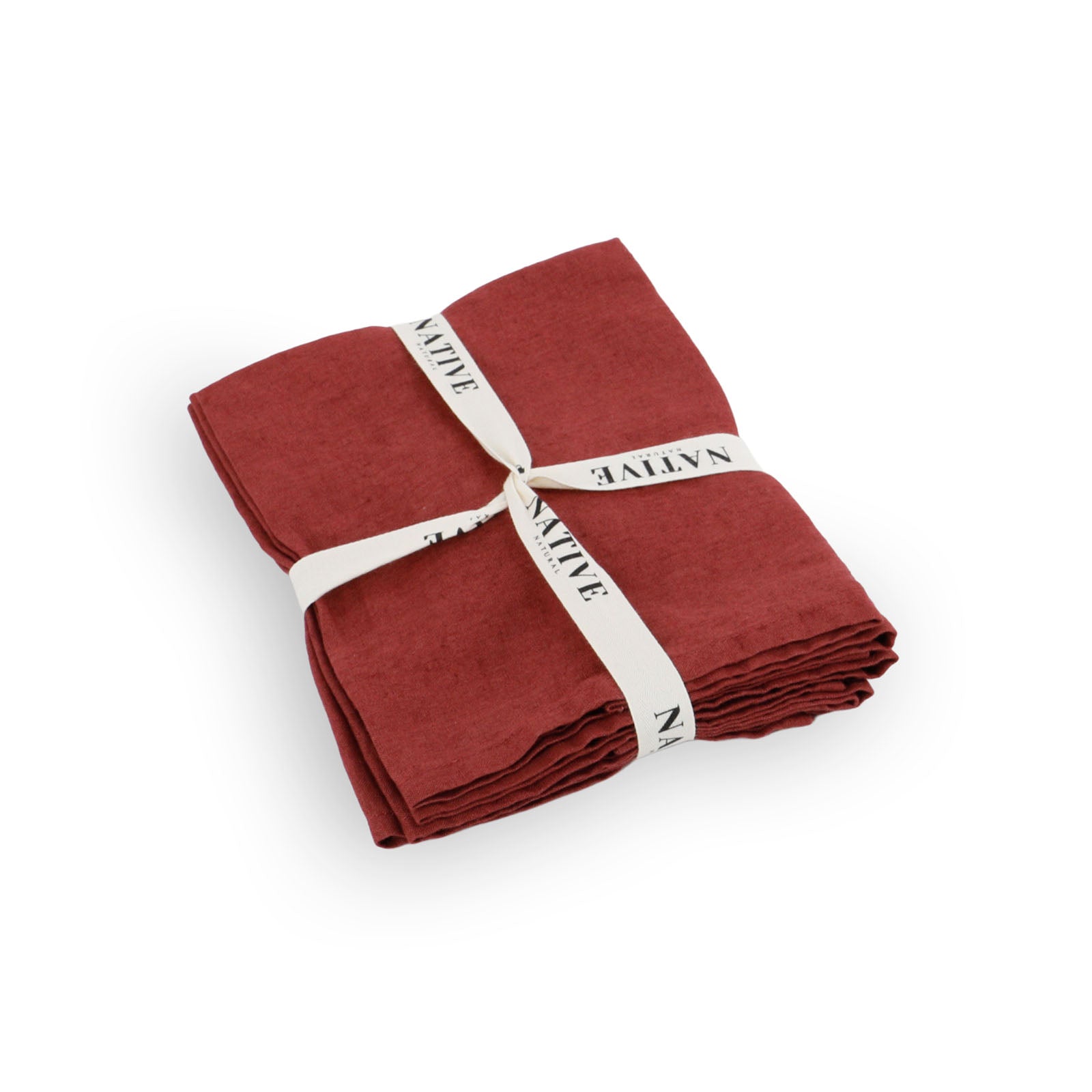 Brick Red Set of 4 100% Linen Placemats